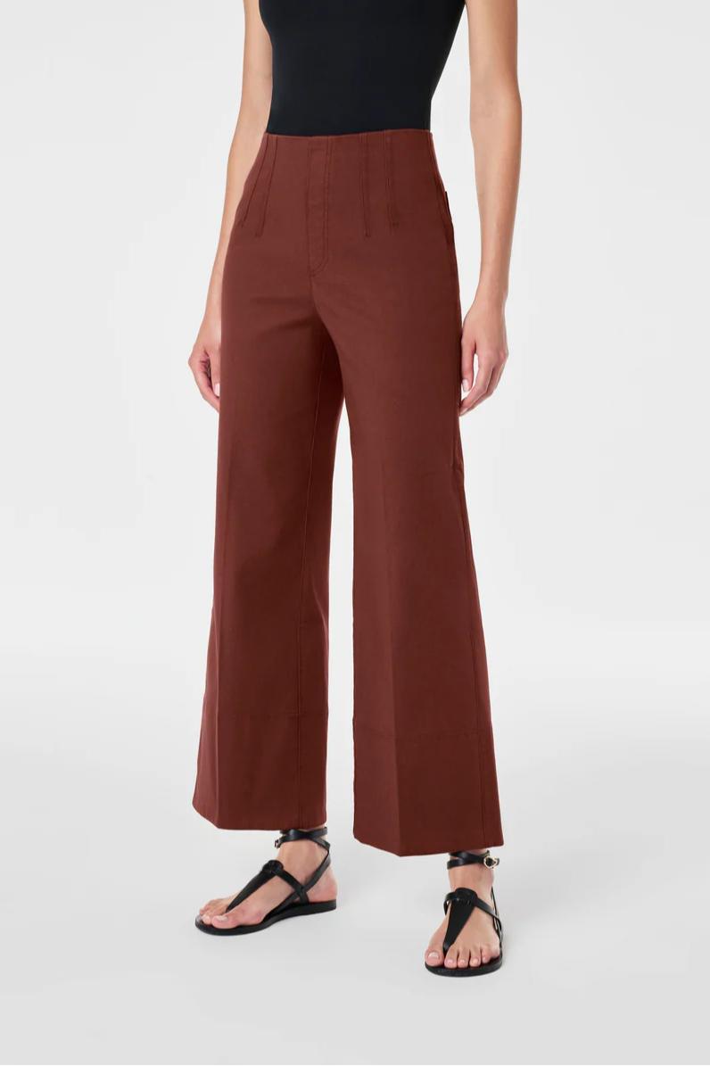 Stretch Twill Cropped Wide Leg Pant Product Image