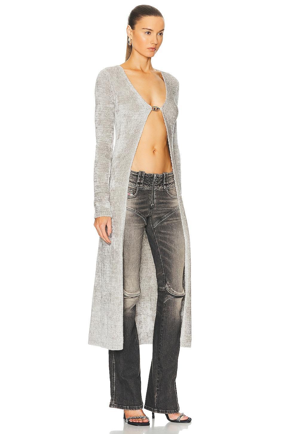 Diesel Long Cardigan in Grey - Grey. Size L (also in M, XL, XS). Product Image