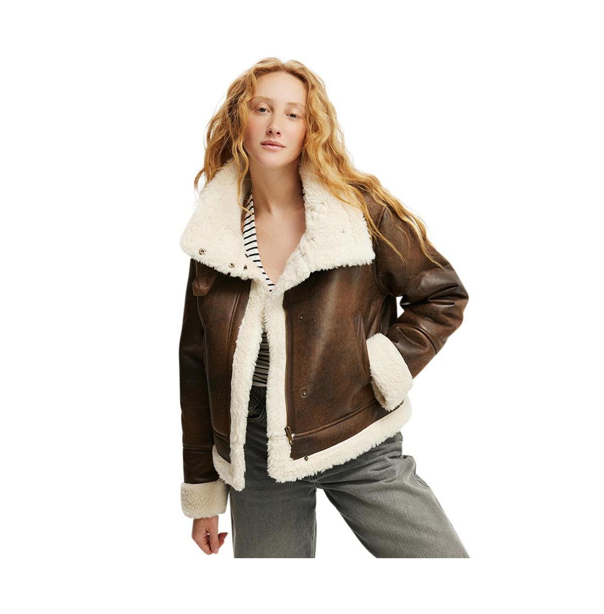 Cotton On Womens Dakota Faux Leather Jacket Product Image