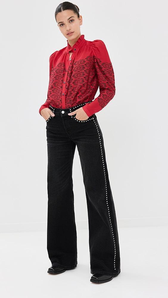 Alix of Bohemia Artemis Cherry Trellis Shirt | Shopbop Product Image