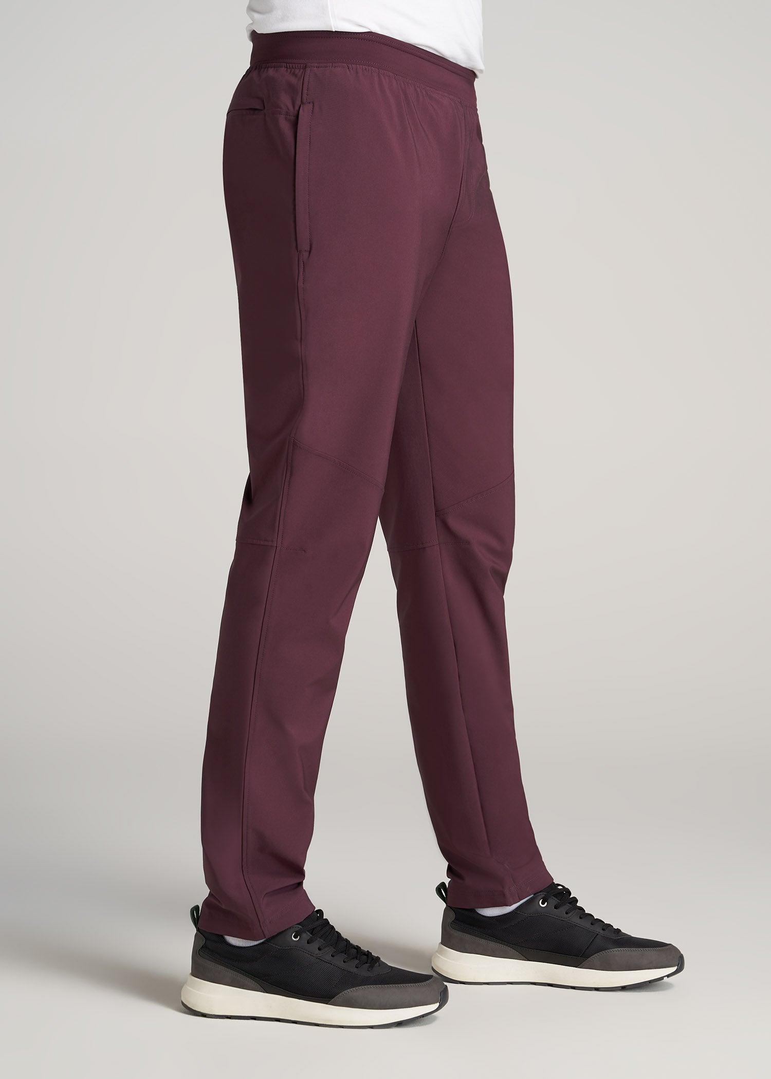 Men's Tall Stretch Woven Training Pant in Maroon Male Product Image