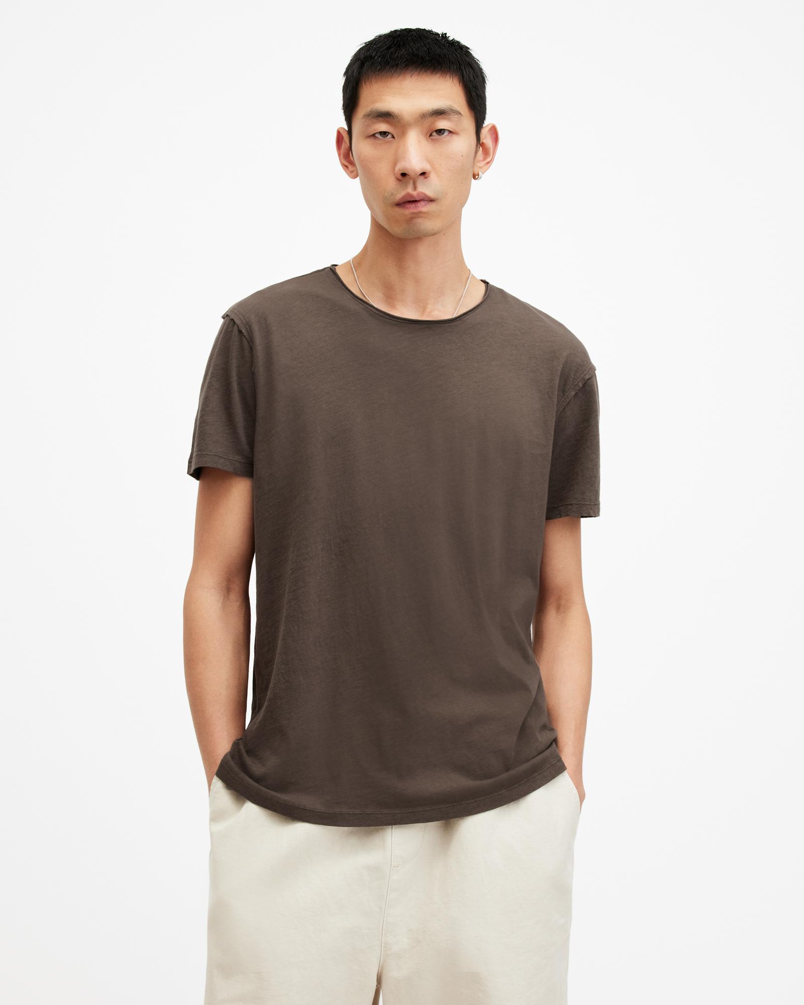 Figure Crew Neck Raw Edge T-Shirt Product Image