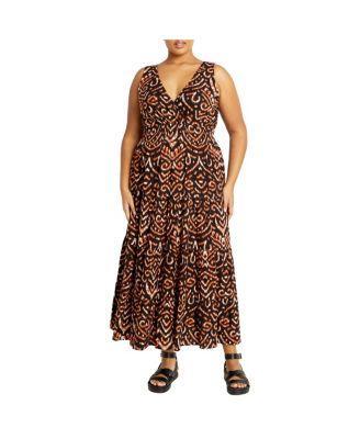 Plus Size Amara Print Maxi Dress Product Image