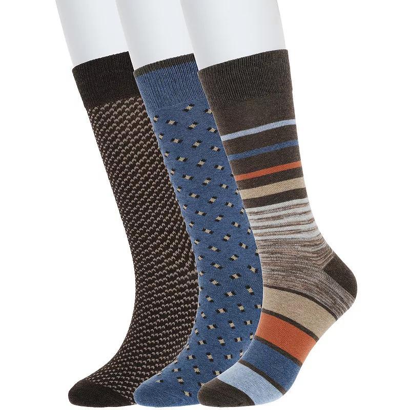 Mens Sonoma Goods For Life 3-pack Patterned Dress Socks Product Image