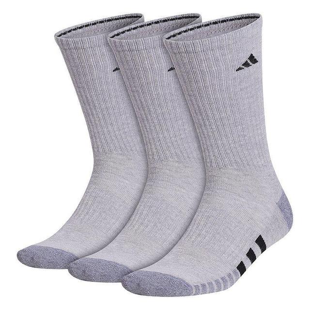 Mens adidas Cushioned 3.0 3-Pack Crew Socks Light Grey Product Image