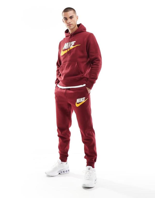 NIKE Club Chenille Logo Sweatpants In Red Product Image