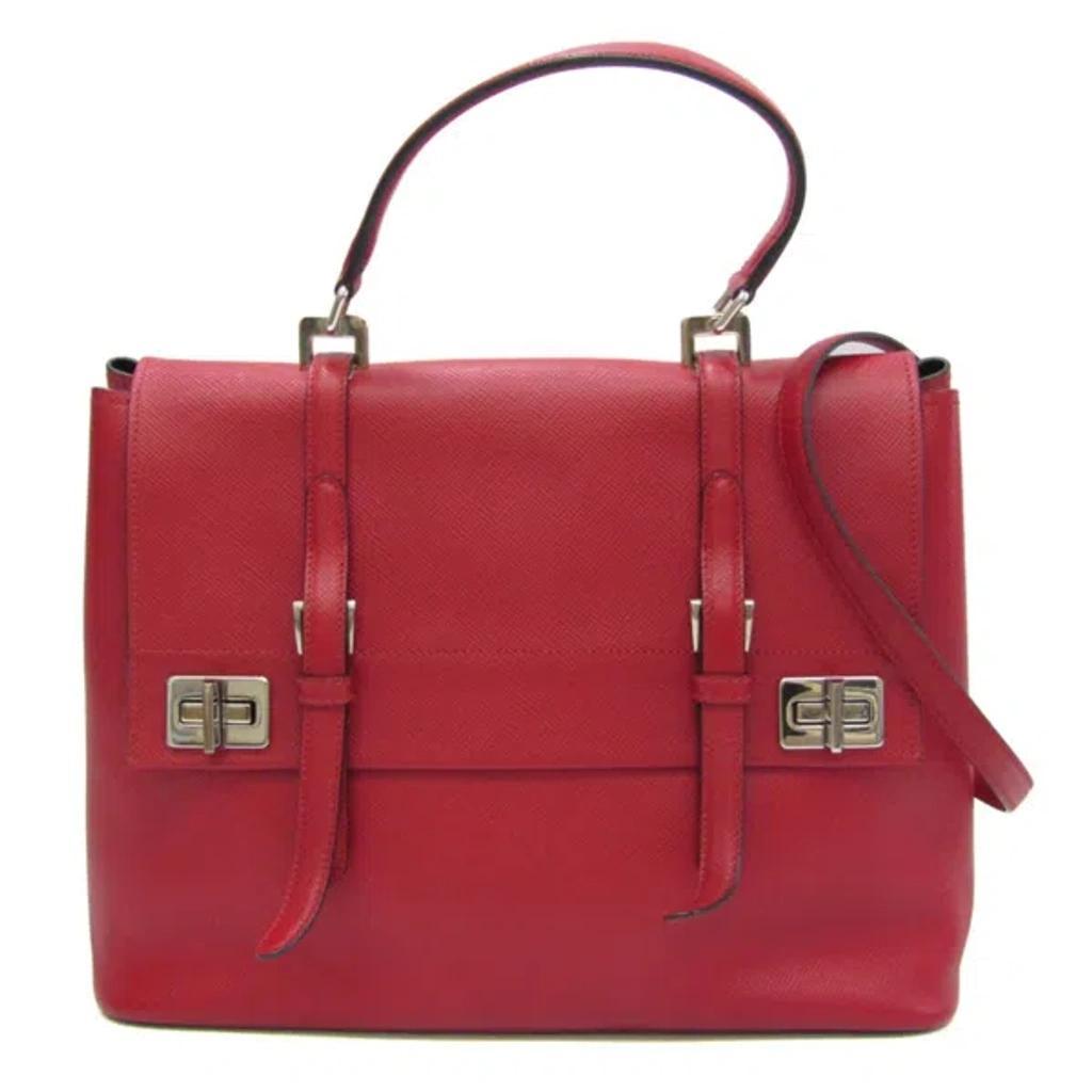 Saffiano Red Leather Tote Bag () Product Image