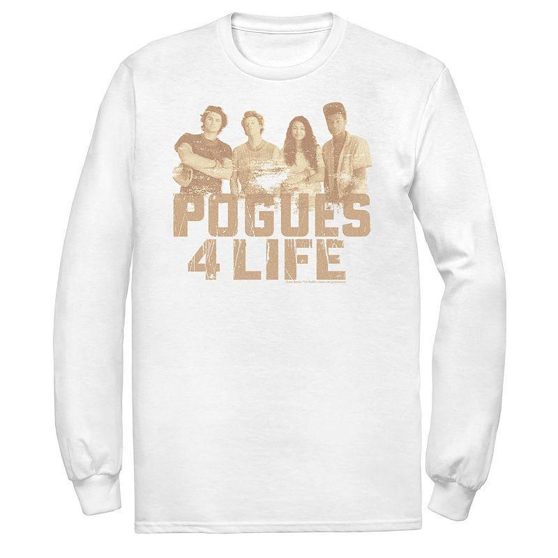 Mens Outer Banks Pogues 4 Life Portrait Tee, Boys White Product Image