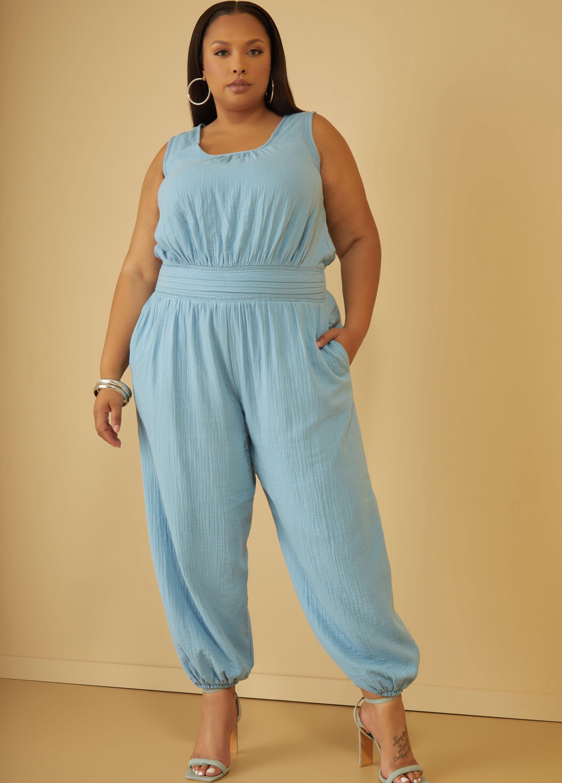 Cotton Gauze Joggers Jumpsuit Product Image