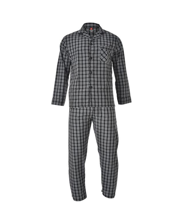 Big & Tall Hanes Classics Pajama Set, Mens Black Product Image