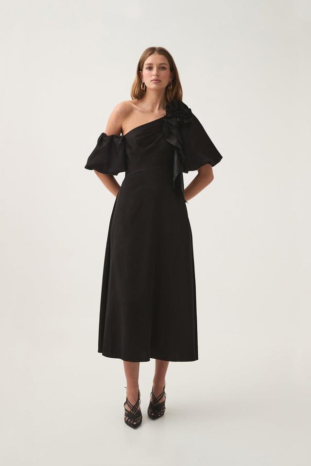 Magnetic Draped Midi Dress Product Image