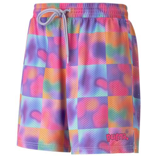 PUMA Mens PUMA Ben Art All Out Print Mesh Shorts - Mens Multi/Purple Product Image