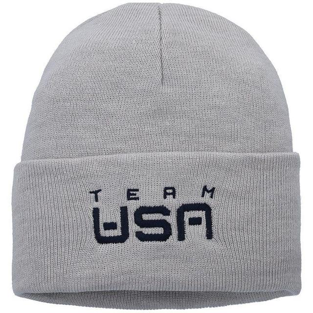 Mens Nike Heathered Gray Team USA Cuffed Knit Hat Product Image