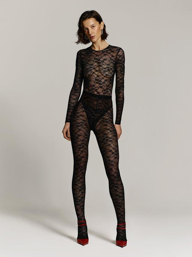 Bundle: Lace Skin leggings in Onyx + Lace Skin bodysuit in Onyx Product Image