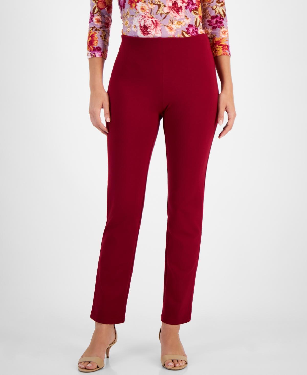 Jm Collection Womens Ponte-Knit Pull-On Ankle Pants, Created for Macys Product Image