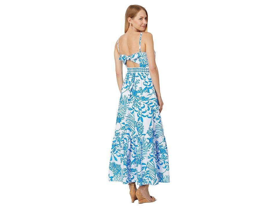 Lilly Pulitzer Charlese Cotton Halter Maxi (Resort White Glisten In The Sun) Women's Dress Product Image