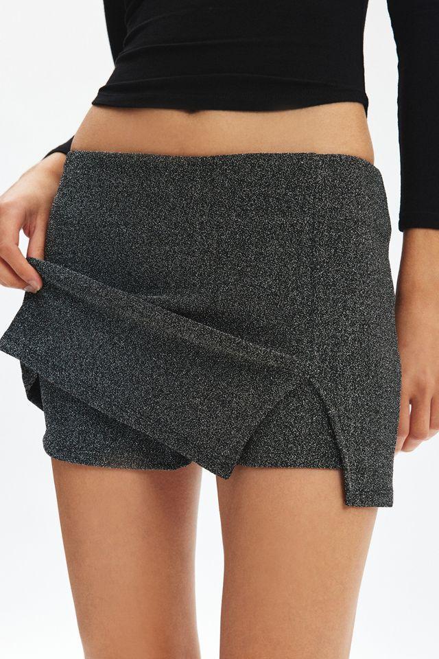 Urban Outfitters UO Grace Sparkle Knit Micro Mini Skort Womens at Urban Outfitters Product Image