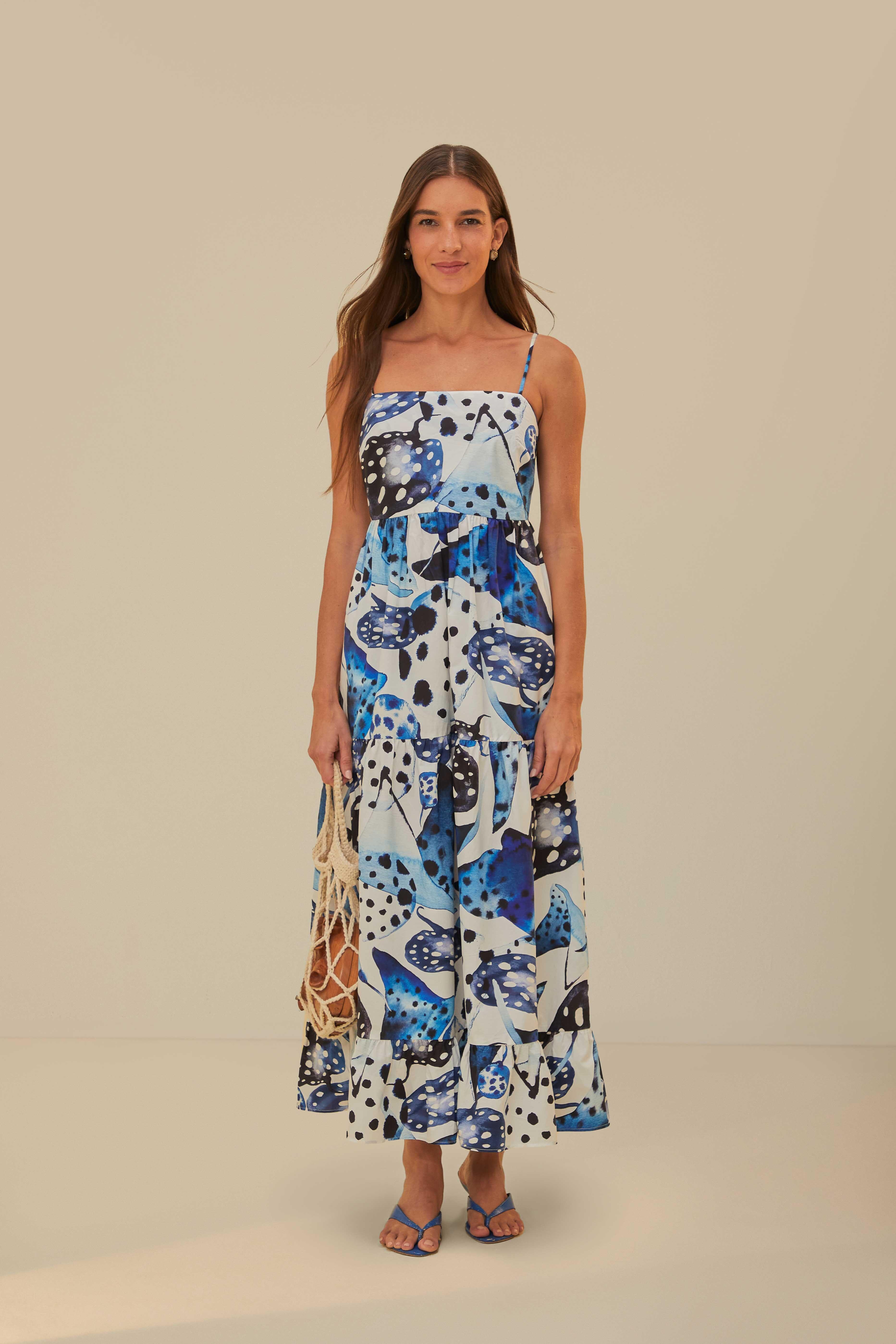 Off-White Mantas Organic Cotton Maxi Dress, MANTAS OFF-WHITE / XXS Product Image