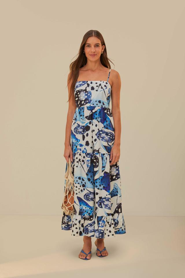 Off-White Mantas Organic Cotton Maxi Dress Product Image