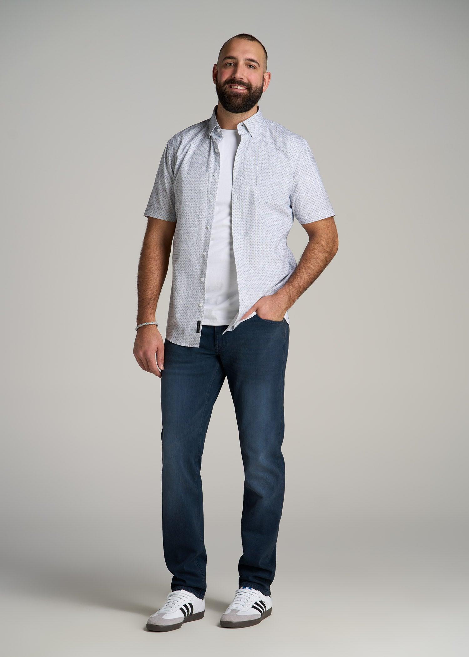 Carman TAPERED Jeans for Tall Men in Faded Blue Black Product Image