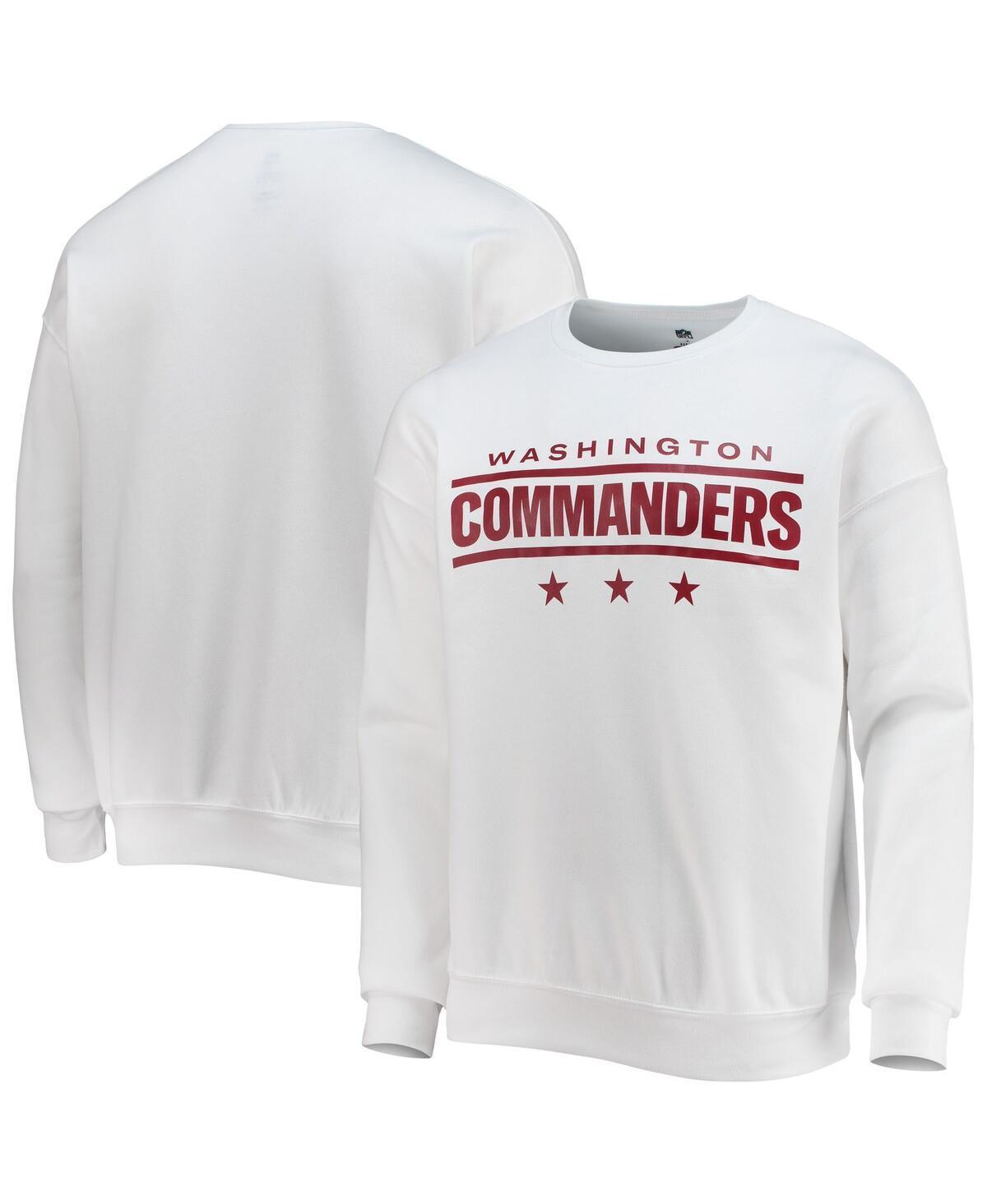 Mens NFL x Darius Rucker Collection by Fanatics White Washington Commanders Star Sponge Fleece Pullover Sweatshirt Product Image