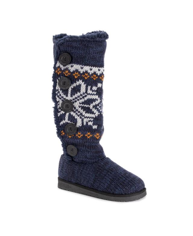 Essentials by MUK LUKS Malena Womens Winter Boots Blue Snowflake Product Image