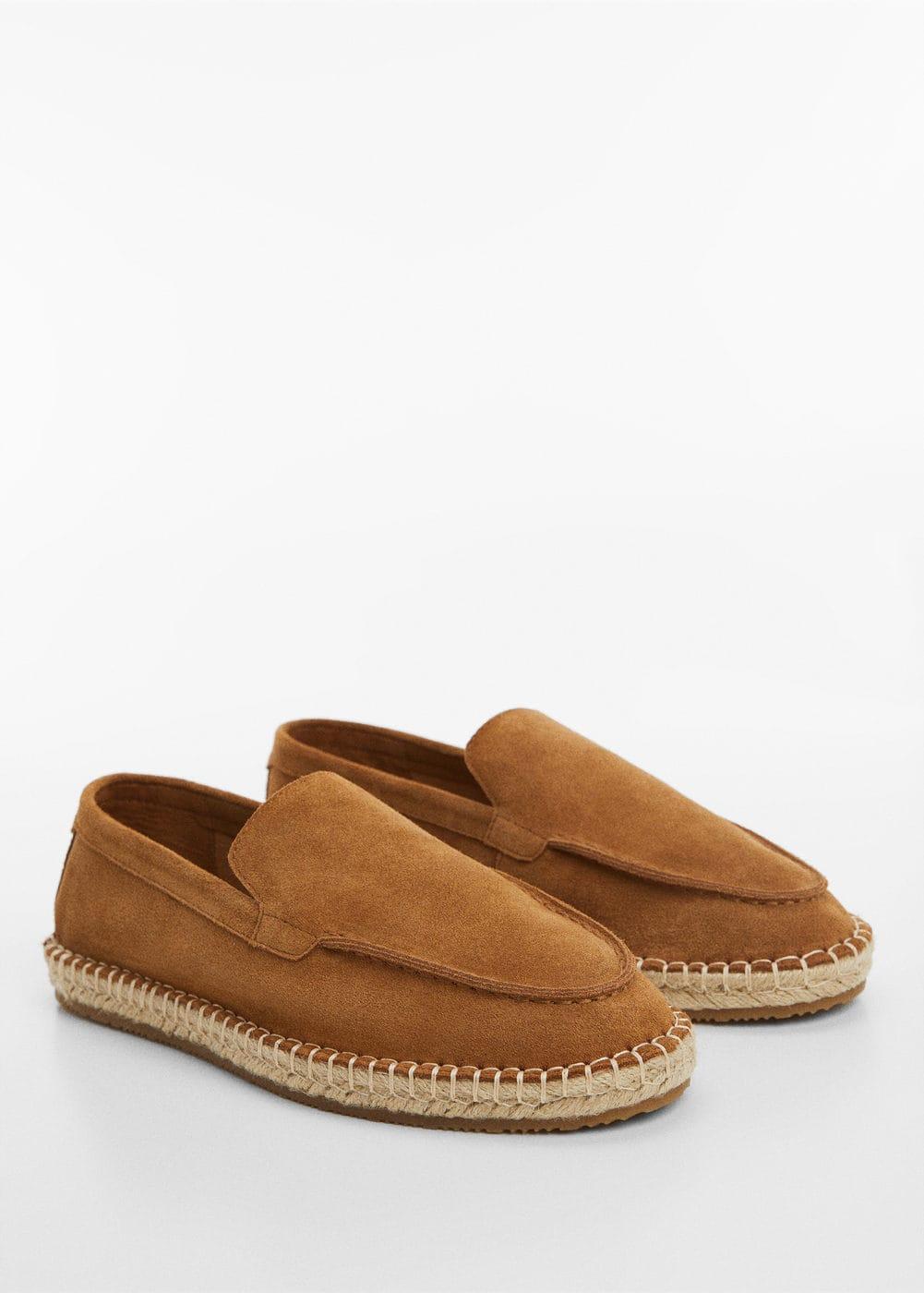 MANGO MAN - Jute suede leather espadrille khakiMen Product Image