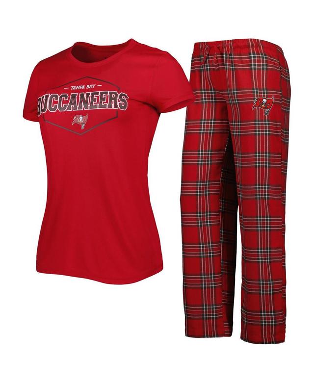 Womens Concepts Sport /Pewter Tampa Bay Buccaneers Badge T-Shirt & Pants Sleep Set Product Image