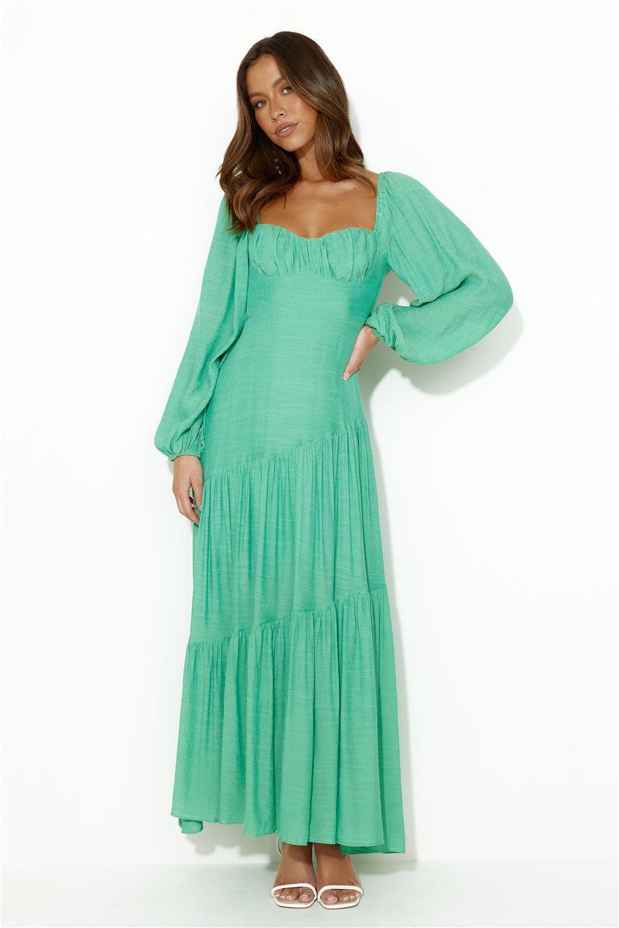 Good To Feel Maxi Dress Green Product Image