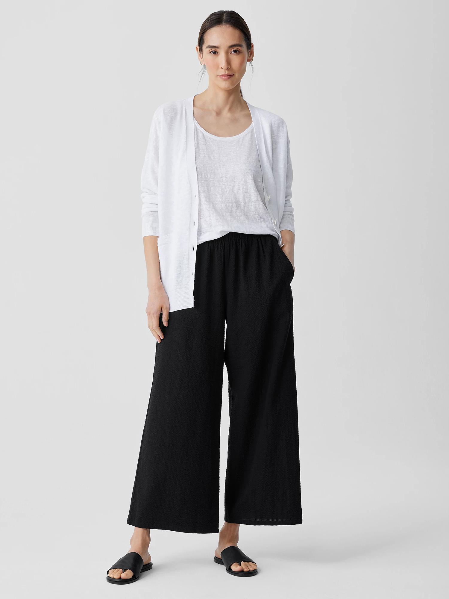 EILEEN FISHER Organic Cotton Ripple Lantern Pantfemale Product Image