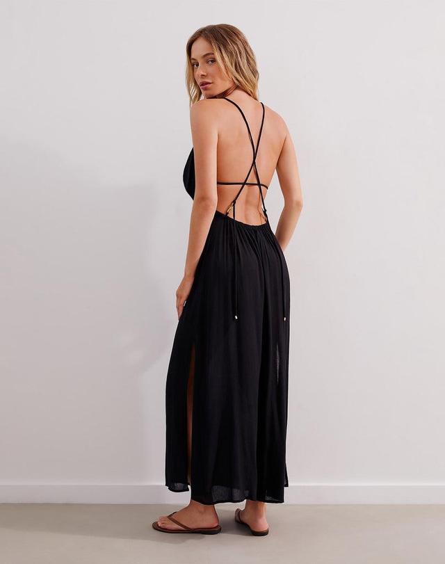 Amalia Long Cover Up - Black Product Image