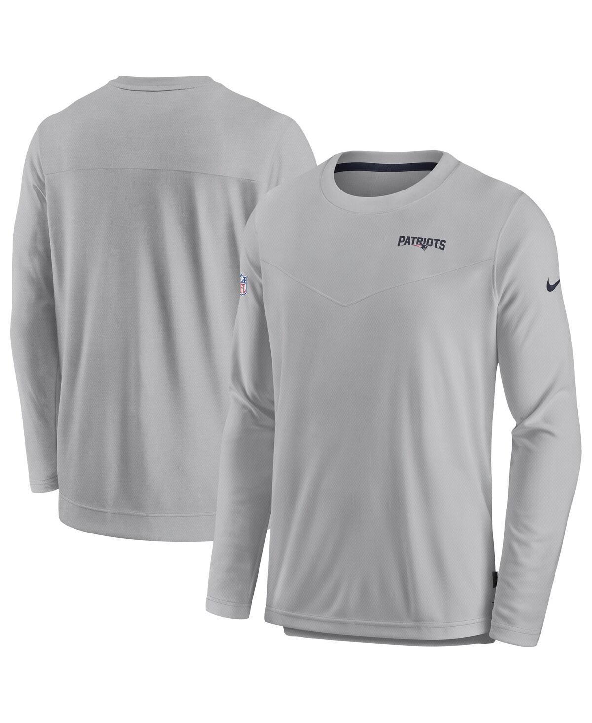 Mens Nike Gray Cleveland Browns Sideline Lockup Performance Long Sleeve T-Shirt Product Image