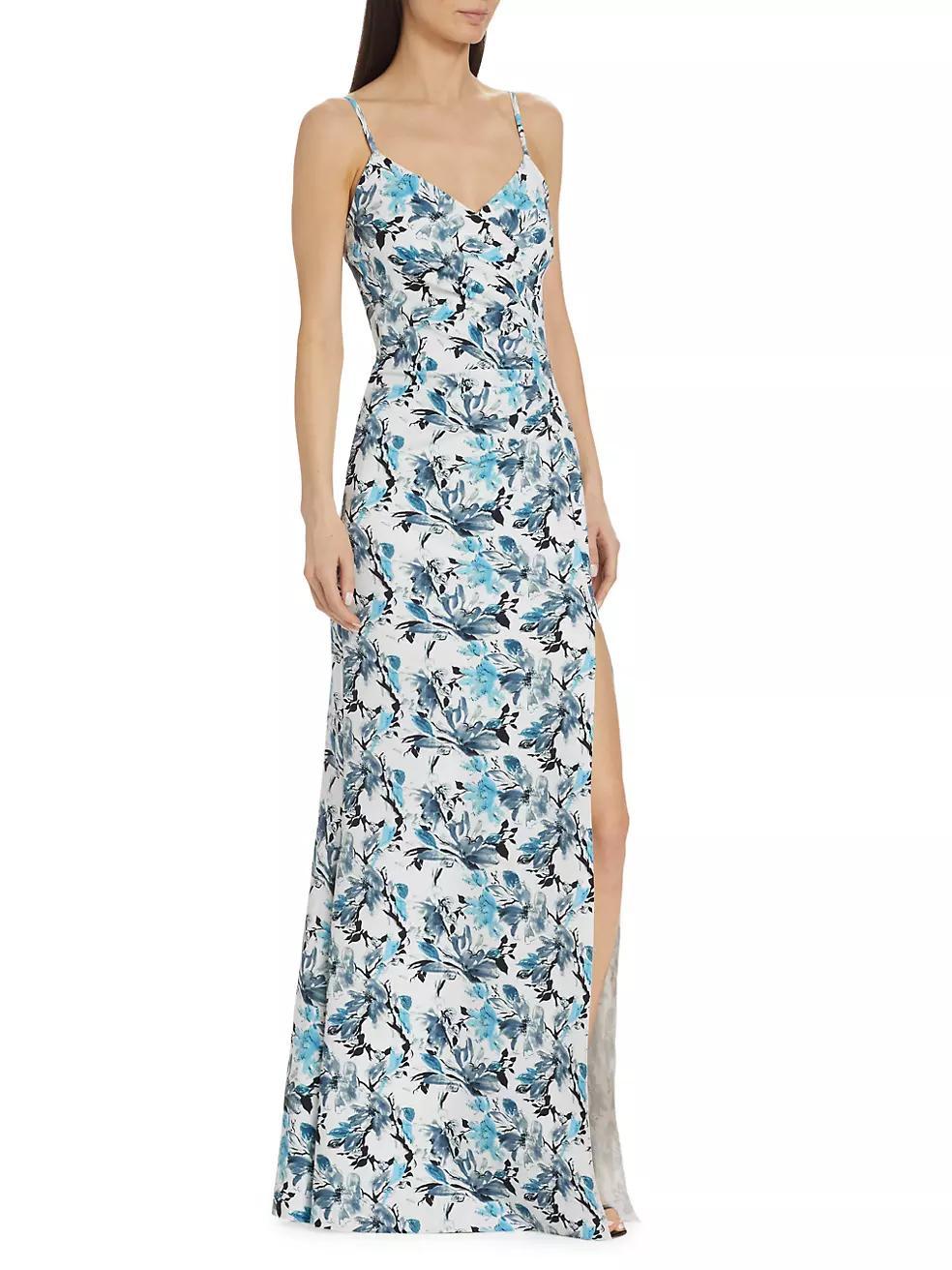 Marga Gathered Floral Gown Product Image