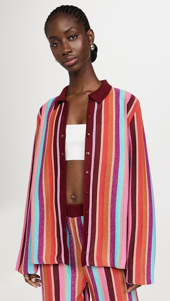 DRESS TO Magic Stripe Knit Blouse | Shopbop Product Image