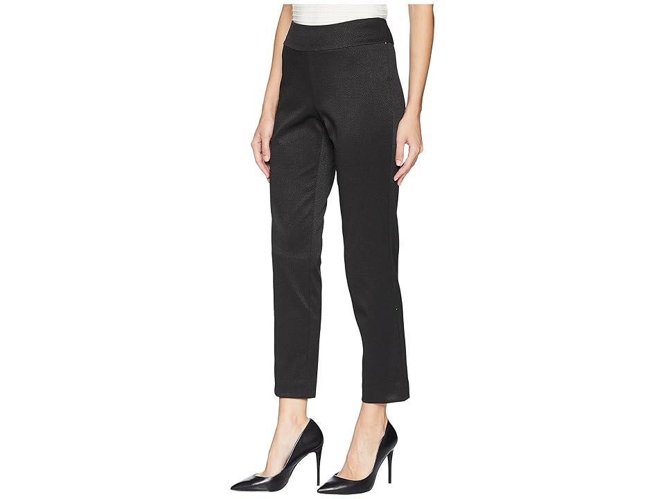 Krazy Larry Pull-On Pique Ankle Pants (Black) Women's Casual Pants Product Image