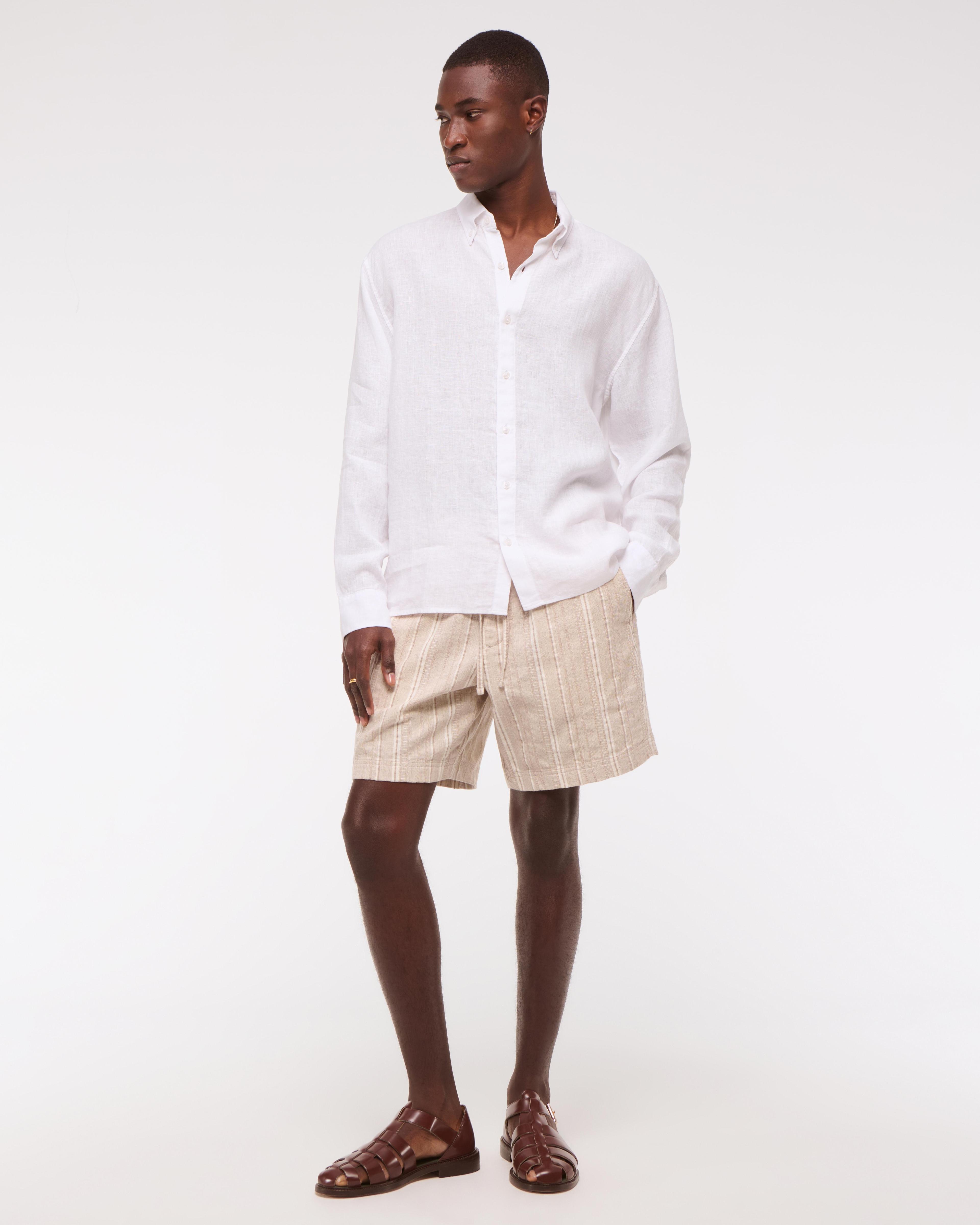 Linen Button-Up Shirt Product Image