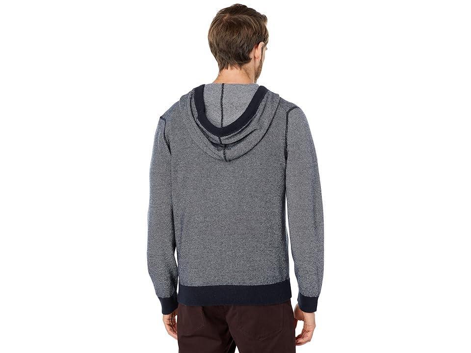 Vince Birdseye Henley Hoodie (Coastal/Pearl) Men's Clothing Product Image