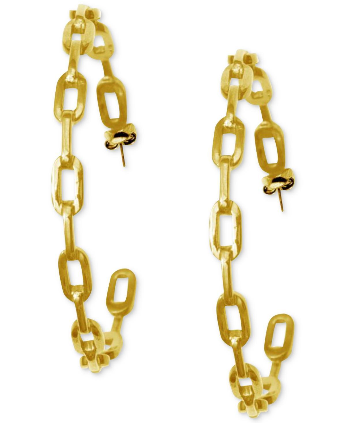 Adornia 14k Gold-Plated Large Link Hoop Earrings, 2.5 Product Image