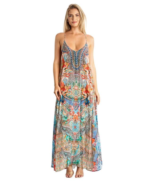 La Moda Clothing Womens Scoop neck t- back maxi dress Product Image