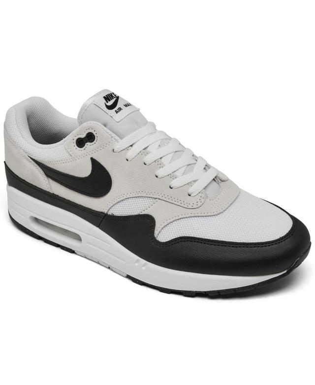 Nike Mens Air Max 1 Casual Sneakers from Finish Line - White Product Image