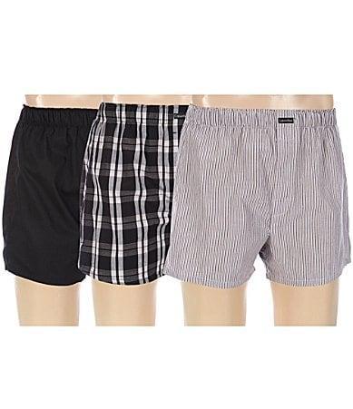 Calvin Klein Underwear Cotton Classics Multipack Pack Woven Boxer Men's Underwear Product Image