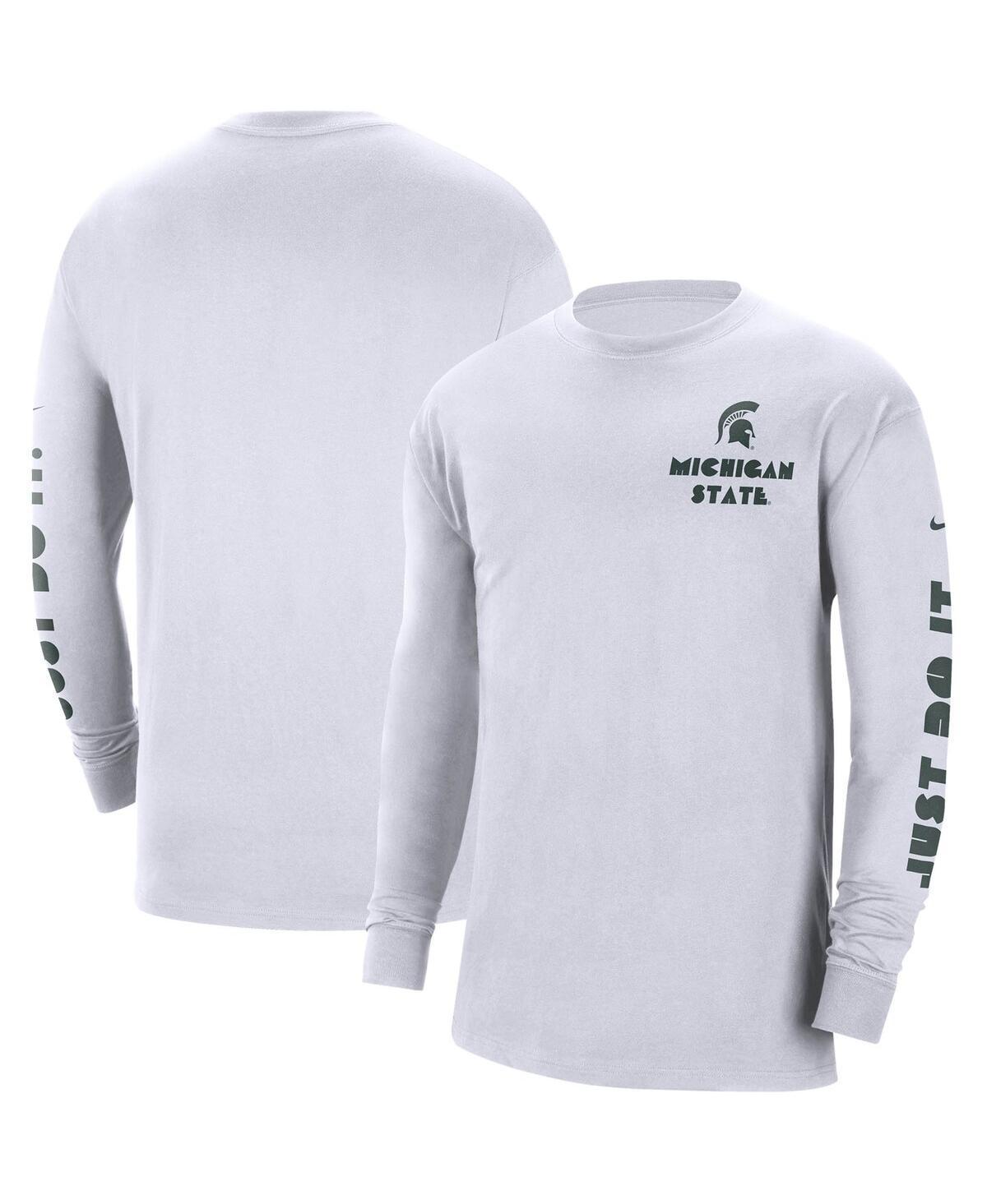 Mens Nike White Michigan State Spartans Heritage Max 90 Long Sleeve T-shirt Product Image