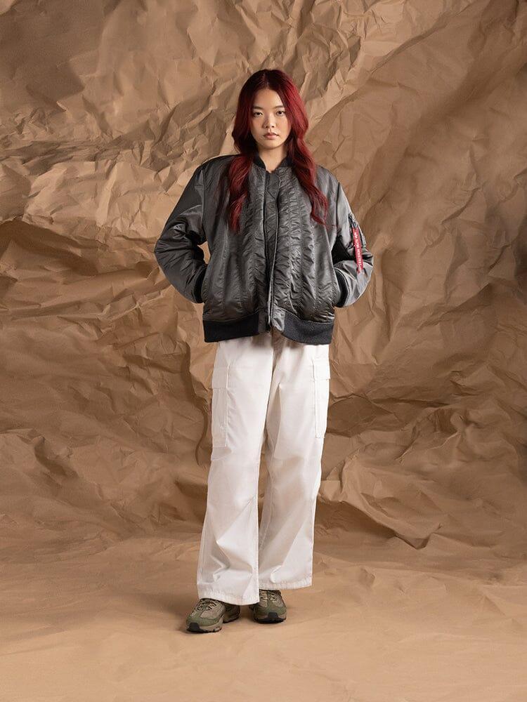 WOMEN'S MA-1 SHIRRING BOMBER JACKET Female Product Image