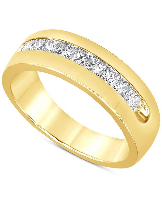 Mens Diamond Princess-Cut Band (1 ct. t.w.) in 10k Gold Product Image