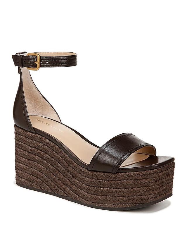 Veronica Beard Womens Gianna Leather Platform Wedge Espadrille Sandals Product Image