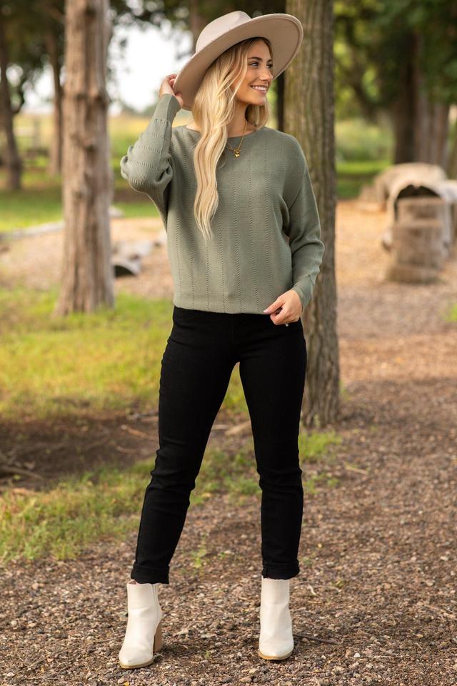 Textured Dolman Sleeve Boatneck Sweater Product Image