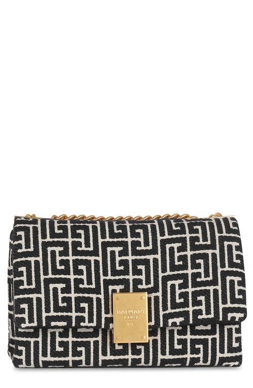 Balmain Small 1945 Soft Monogram Jacquard Crossbody Bag Product Image