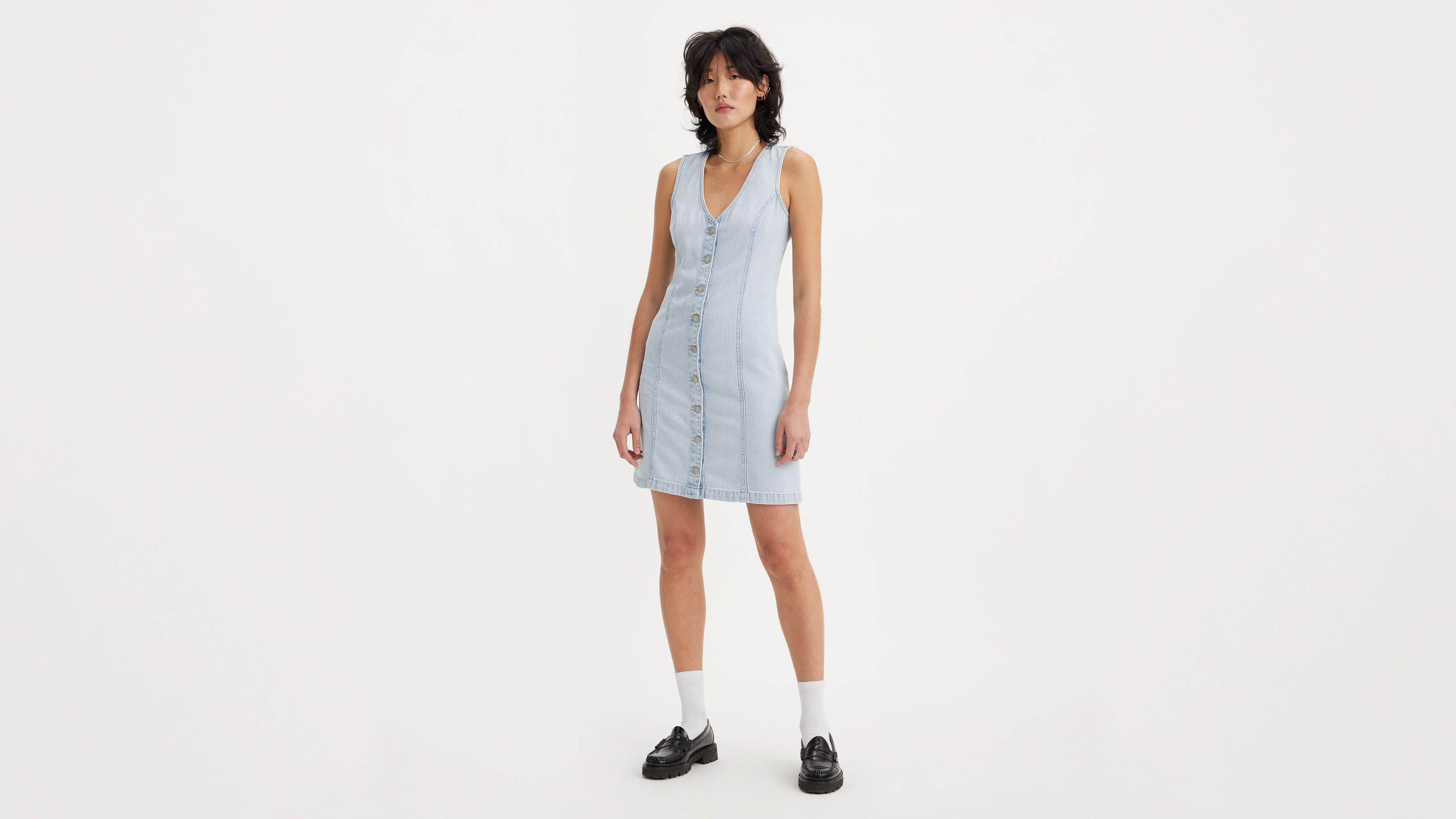 Thora Denim Mini Dress Product Image