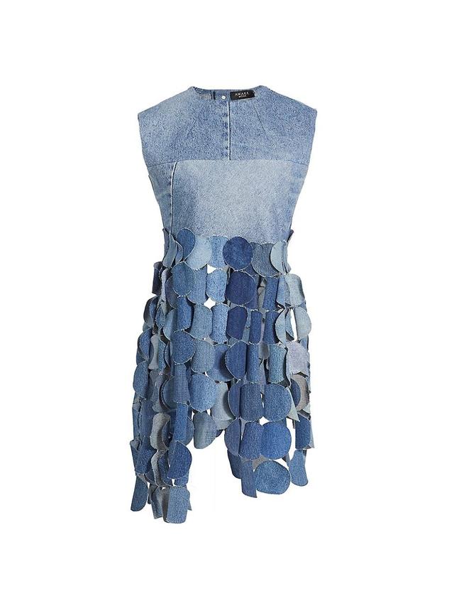 Womens Denim Fringe Shell Top Product Image