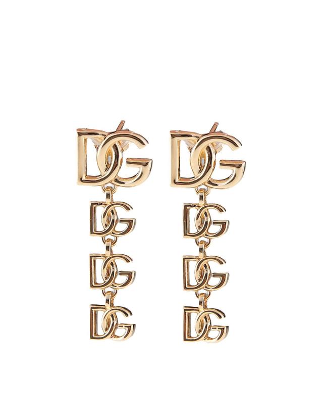 Long Earrings With Dg Logo In Gold Product Image